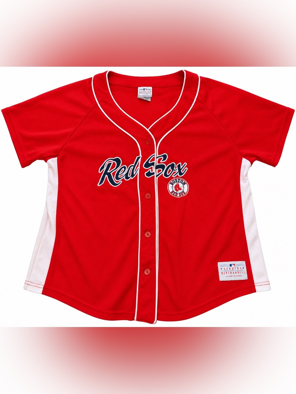 Boston Red Sox MLB Lady Slugger Women’s Jersey Size L Red Genuine Merchandise